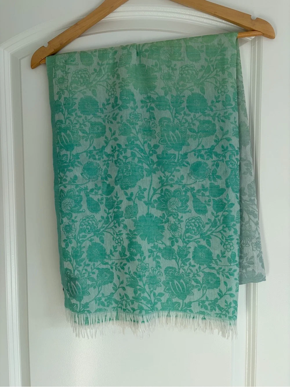 Vince Camuto Floral Jacquard Mint Green Scarf